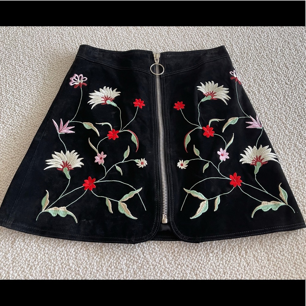 Zara Structured Floral Skirt
